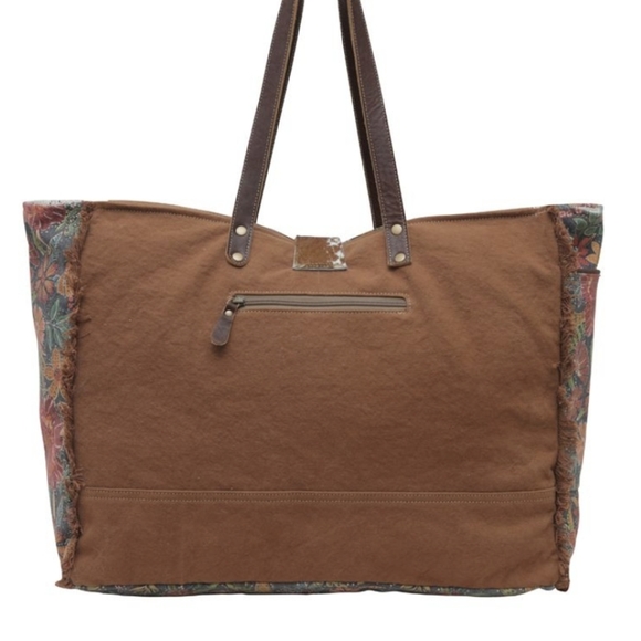 NWT Myra Leather/Canvas Tote - Picture 3 of 6
